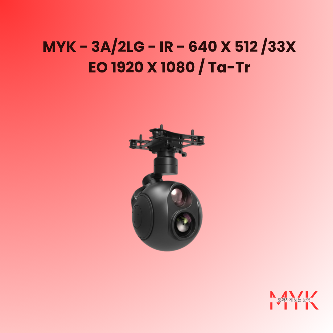 MYK 3A/2LG Three-axis Two-Light Gimbal Camera - IR 640x512 / 33X EO 1920x1080 / Ta-Tr